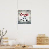 Maak het alsof je het meent Poster Wand Kunst (Keuken)