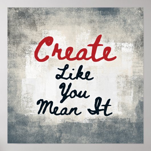 Maak het alsof je het meent Poster Wand Kunst (Voorkant)