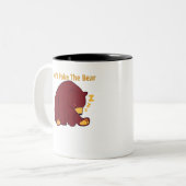 Maak het Beer niet op - papa beer ontwerp Tweekleurige Koffiemok (Voorkant links)