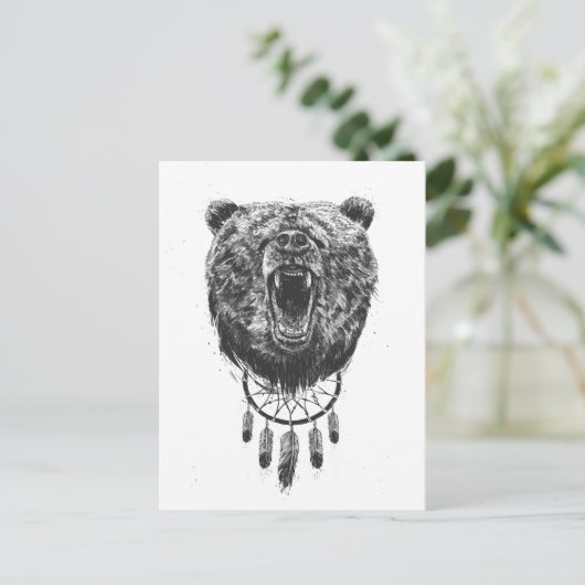 Maak het beer niet wakker briefkaart (Staand voorkant)