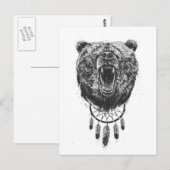 Maak het beer niet wakker briefkaart (Voorkant / Achterkant)