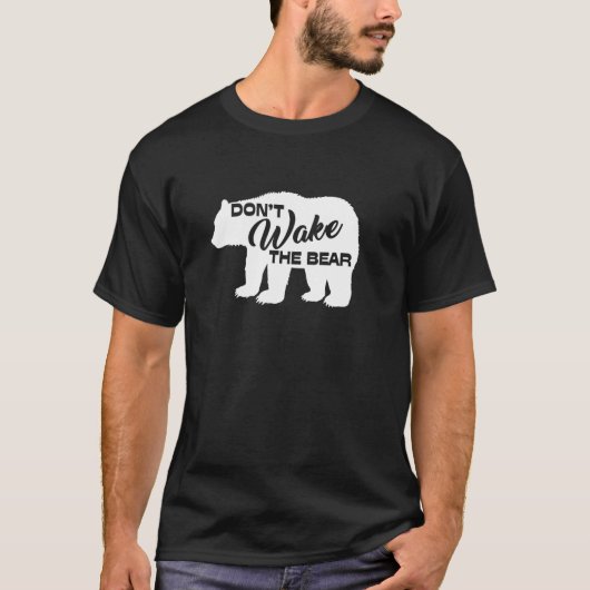 Maak het Beer niet wakker Grappig Beer Silhouette  T-shirt (Voorkant)