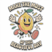 Maak het Beste – Citroen Vinyl Sticker (Voorkant)