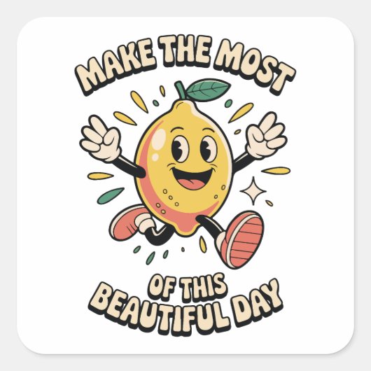 Maak het Beste – Citroen Vinyl Sticker (Voorkant)