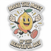 Maak het Beste – Citroen Vinyl Sticker (Voorkant)