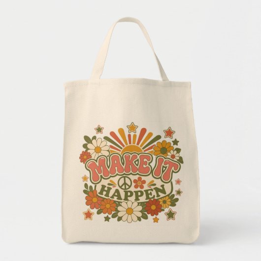 Maak het boodschappen tote bag (Voorkant)