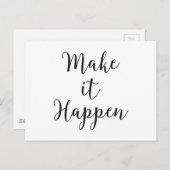 Maak het Cursief Manuscript gebeuren Briefkaart (Voorkant / Achterkant)