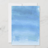 Maak het de Uitnodiging Blauw van de Waterverf van (Achterkant)