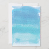 Maak het de Uitnodiging Blauw van de Waterverf van (Achterkant)