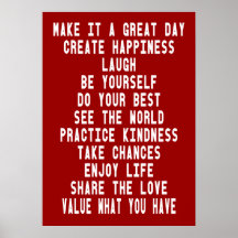 Maak het een geweldige dag Inspirerend Poster