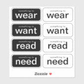 Maak het eenvoudig voor het cadeau met eenvoud sticker (Vel)