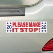 Maak het einde 2020 bumpersticker (Op auto)