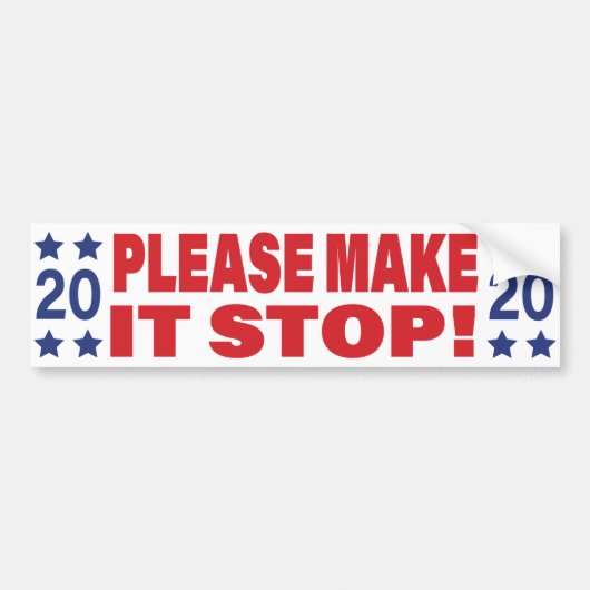 Maak het einde 2020 bumpersticker (Voorkant)