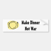 Maak het eten geen oorlog! bumpersticker (Voorkant)