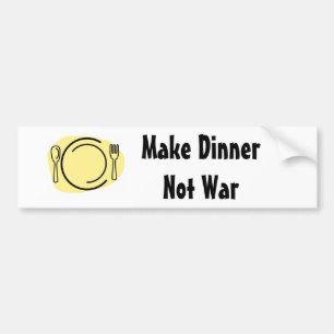 Maak het eten geen oorlog! bumpersticker