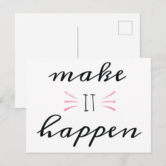 Maak het gebeuren Briefkaart (Voorkant / Achterkant)