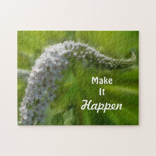 Maak het gebeuren Inspirerende quote van wilde blo Legpuzzel (Horizontaal)