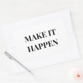 MAAK HET GEBEUREN RECHTHOEKIGE STICKER (Envelop)
