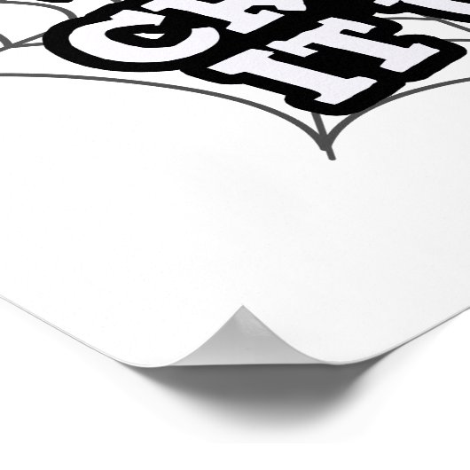 Maak het grappig positief als spin pun poster (Hoek)