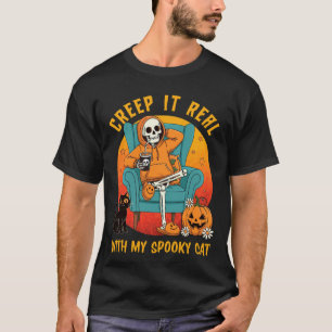 Maak het griezelig echt met mijn enge kat Hallowee T-shirt