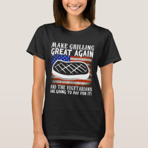 Maak het grillen weer geweldig USA Trump BBQ Barbe T-shirt