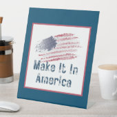 Maak het in Amerika gestileerde vlag Reclamebord Met Voetstuk (Insitu)