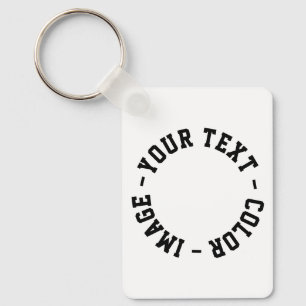 Maak het je eigen 1,6" x 2,25" Rechthoek Sleutelhanger