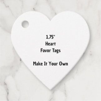 Maak het je eigen 1,75" hart favor tags bedankjes labels