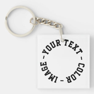 Maak het je eigen 1.875" x 1.875" vierkant sleutelhanger