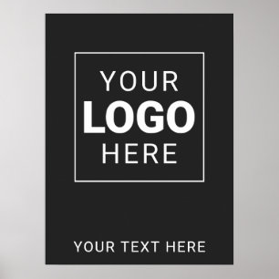 Maak het je eigen bedrijfslogo en tekst poster