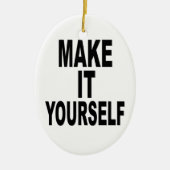 Maak het je eigen ovaal keramisch ornament (Voorkant)