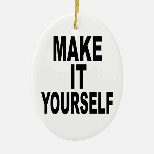 Maak het je eigen ovaal keramisch ornament (Voorkant)