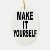 Maak het je eigen ovaal keramisch ornament (Achterkant)