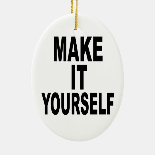 Maak het je eigen ovaal keramisch ornament (Achterkant)