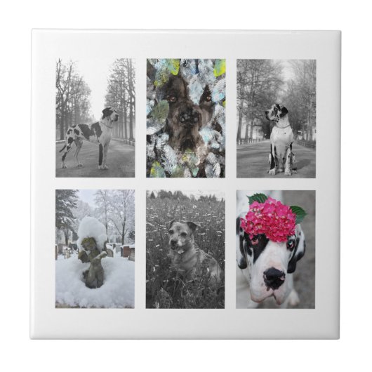 Maak het jouw Great Dane  Tegeltje (Voorkant)