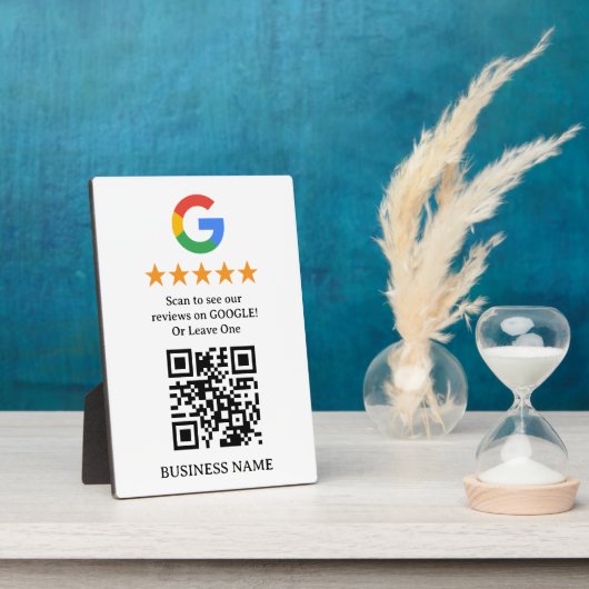 Maak het jouw QR-code Google Review Fotoplaat (Zijkant)