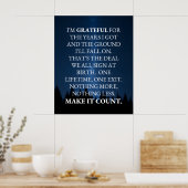 Maak het leven waardevoller poster (Keuken)