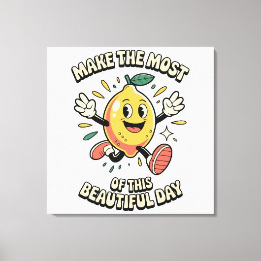 Maak het Meest – Citroen Poster Kunst Canvas Afdruk (Voorkant)