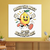 Maak het Meest – Citroen Poster Kunst Canvas Afdruk (Insitu (Woonkamer))