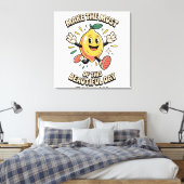 Maak het Meest – Citroen Poster Kunst Canvas Afdruk (Insitu (Slaapkamer))