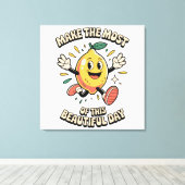 Maak het Meest – Citroen Poster Kunst Canvas Afdruk (Insitu (Houten vloer))