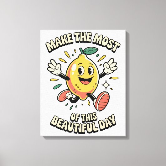 Maak het Meest – Citroen Poster Kunst Canvas Afdruk (Voorkant)