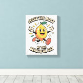 Maak het Meest – Citroen Poster Kunst Canvas Afdruk (Insitu (Houten vloer))
