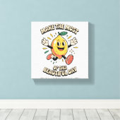 Maak het Meest – Citroen Poster Kunst Canvas Afdruk (Insitu (Houten vloer))