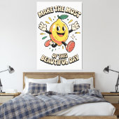 Maak het Meest – Citroen Poster Kunst Canvas Afdruk (Insitu (Slaapkamer))