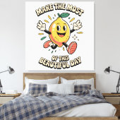 Maak het Meest – Citroen Poster Kunst Canvas Afdruk (Insitu (Slaapkamer))