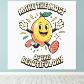 Maak het Meest – Citroen Poster Kunst Canvas Afdruk (Insitu (Houten vloer))