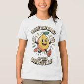 Maak het Meest – Citroen Pret Dag Kinderen Tri-Blend Shirt (Voorkant)