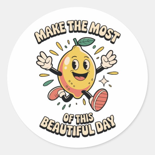 Maak het Meest – Citroen Vinyl Sticker (Voorkant)