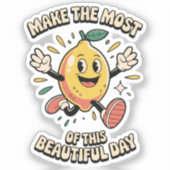 Maak het Meest – Citroen Vinyl Sticker (Voorkant)